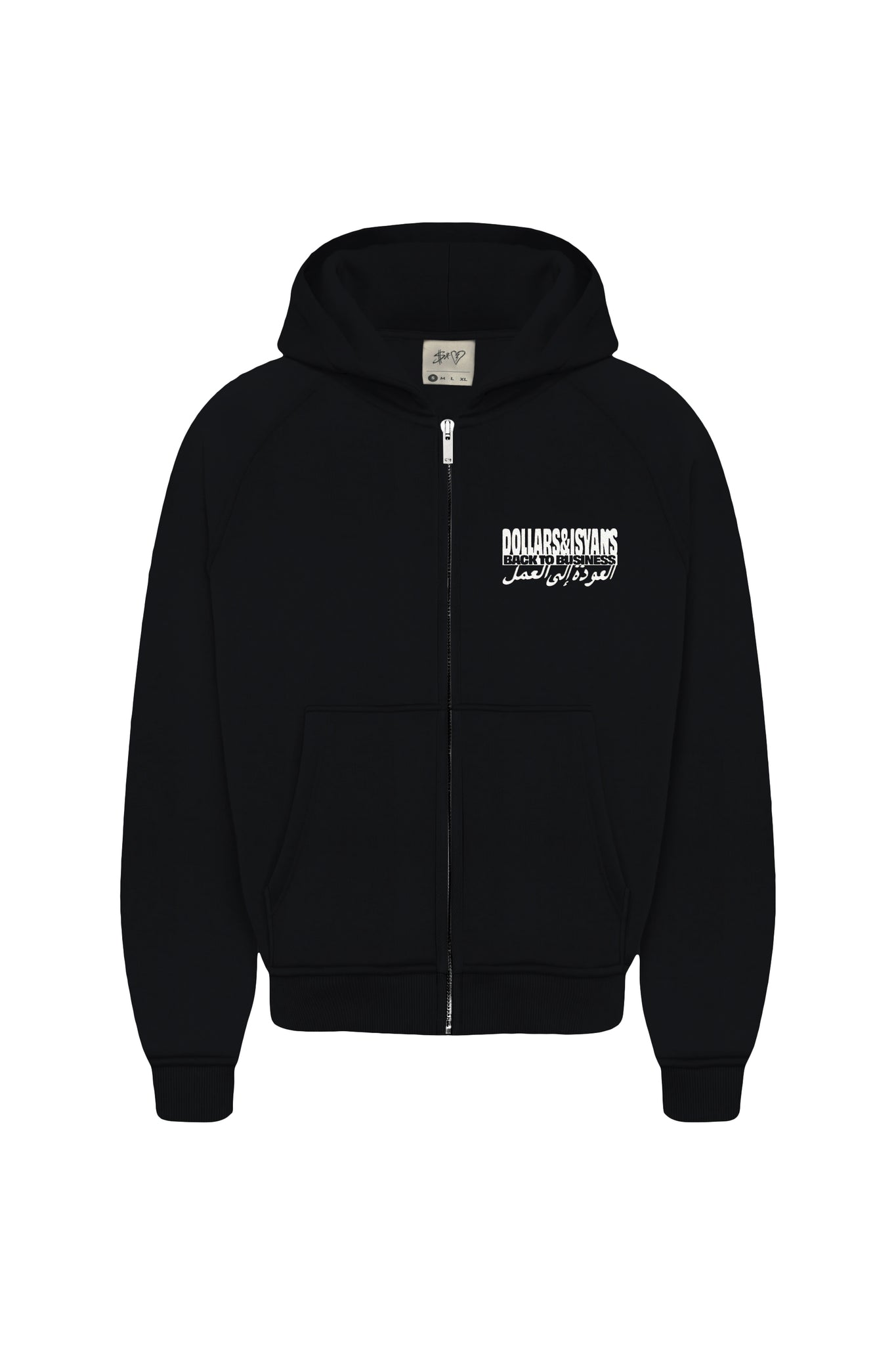 B2B Zip-Hoodie Black