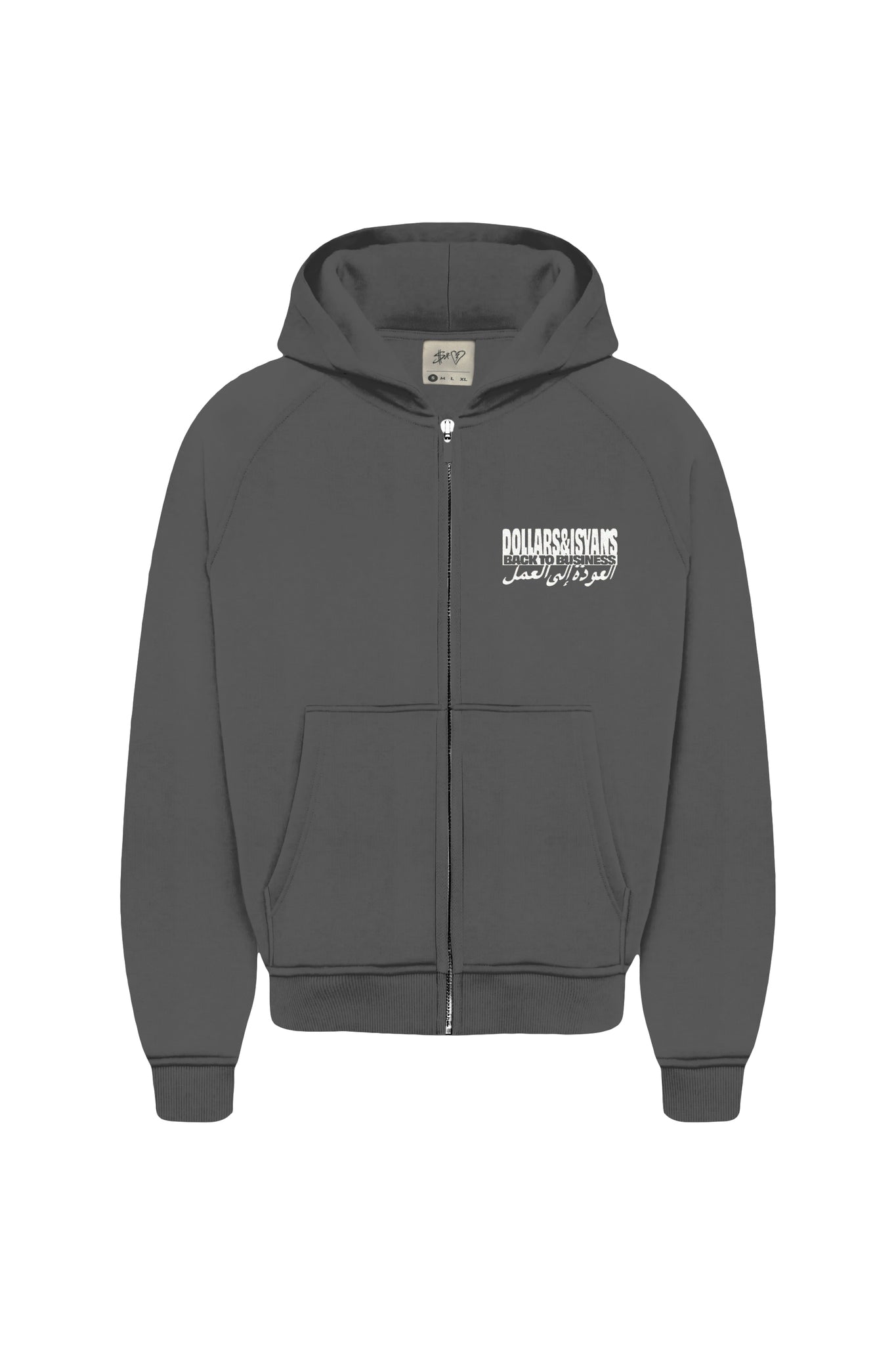 B2B Zip-Hoodie Grey