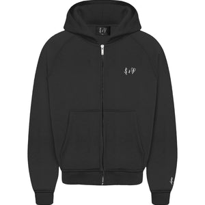 Basic Zip-Hoodie Dark Grey