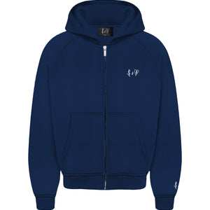 Basic Zip-Hoodie Dark Blue