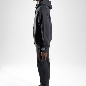 Basic Zip-Hoodie Dark Grey