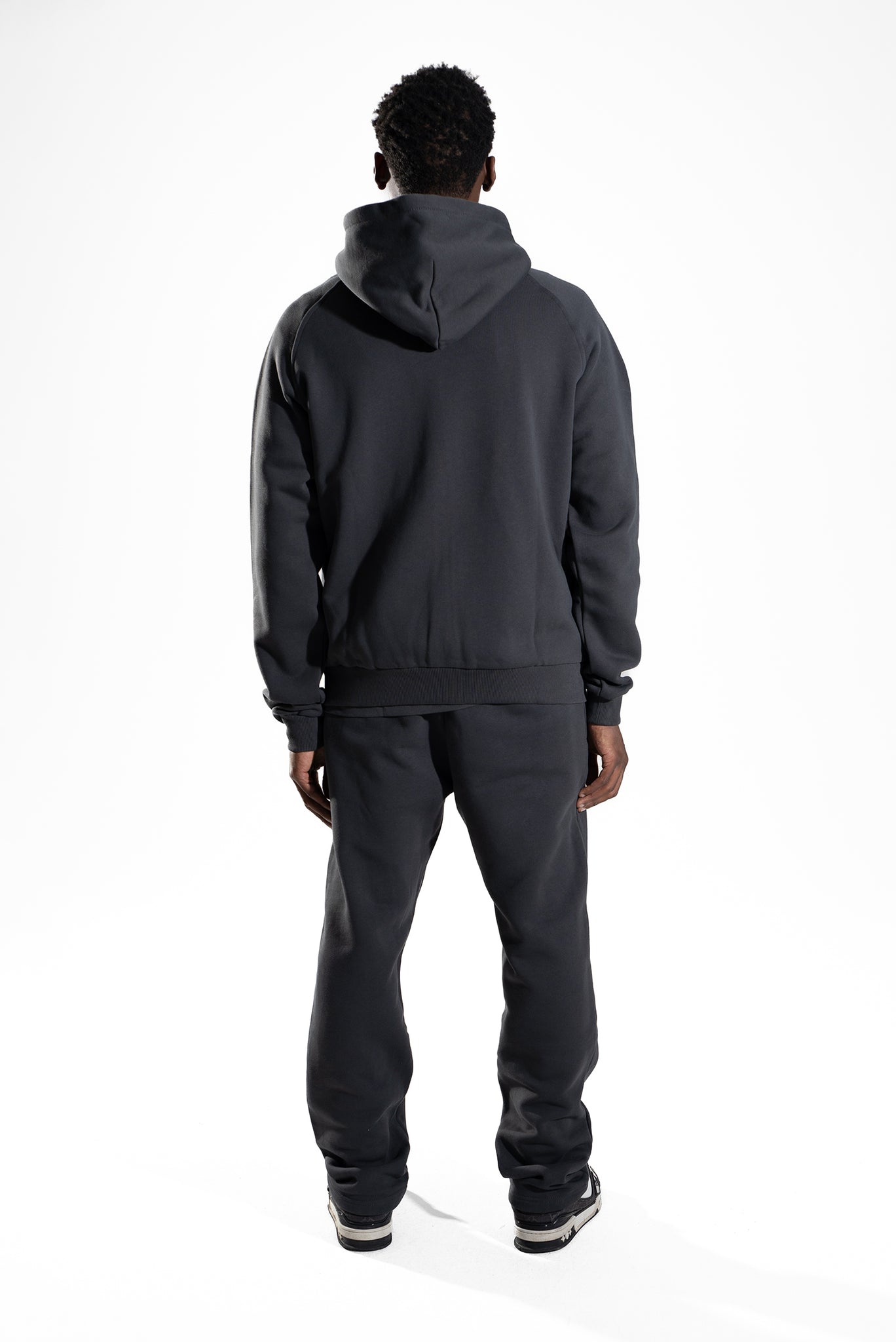 Basic Zip-Hoodie Dark Grey