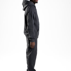 Basic Zip-Hoodie Dark Grey