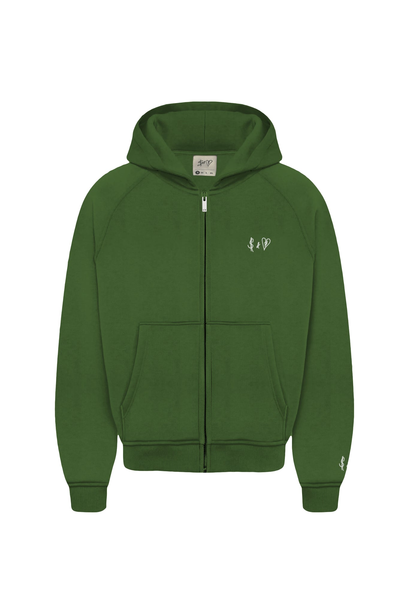 Basic Spring Zip-Hoodie Khaki