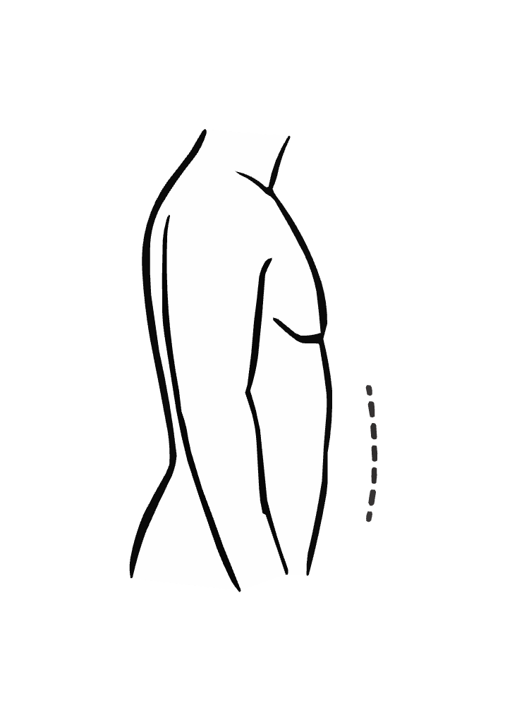 Durchschnittliche Bauchform
